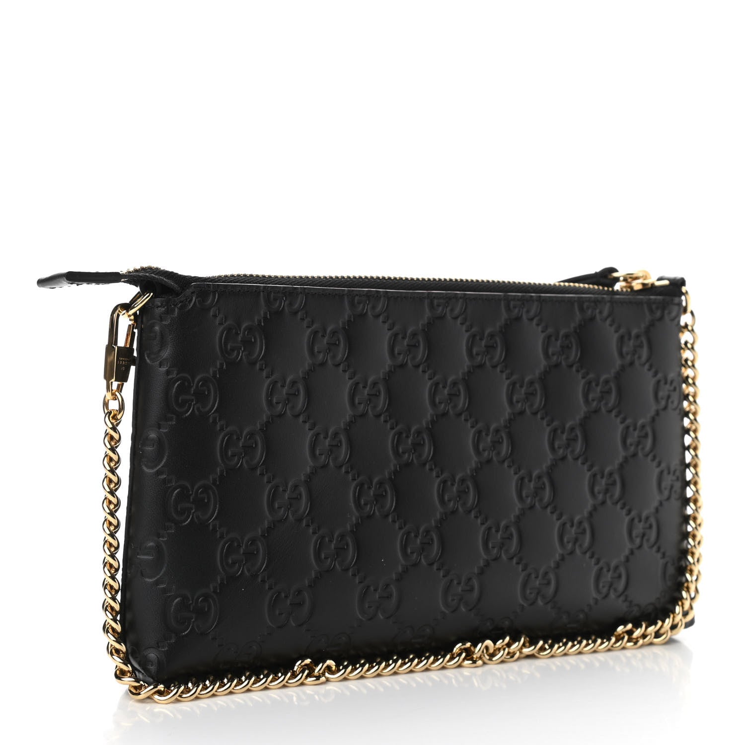 Gucci Guccissima Signature Wrist Wallet Black 3 of 11