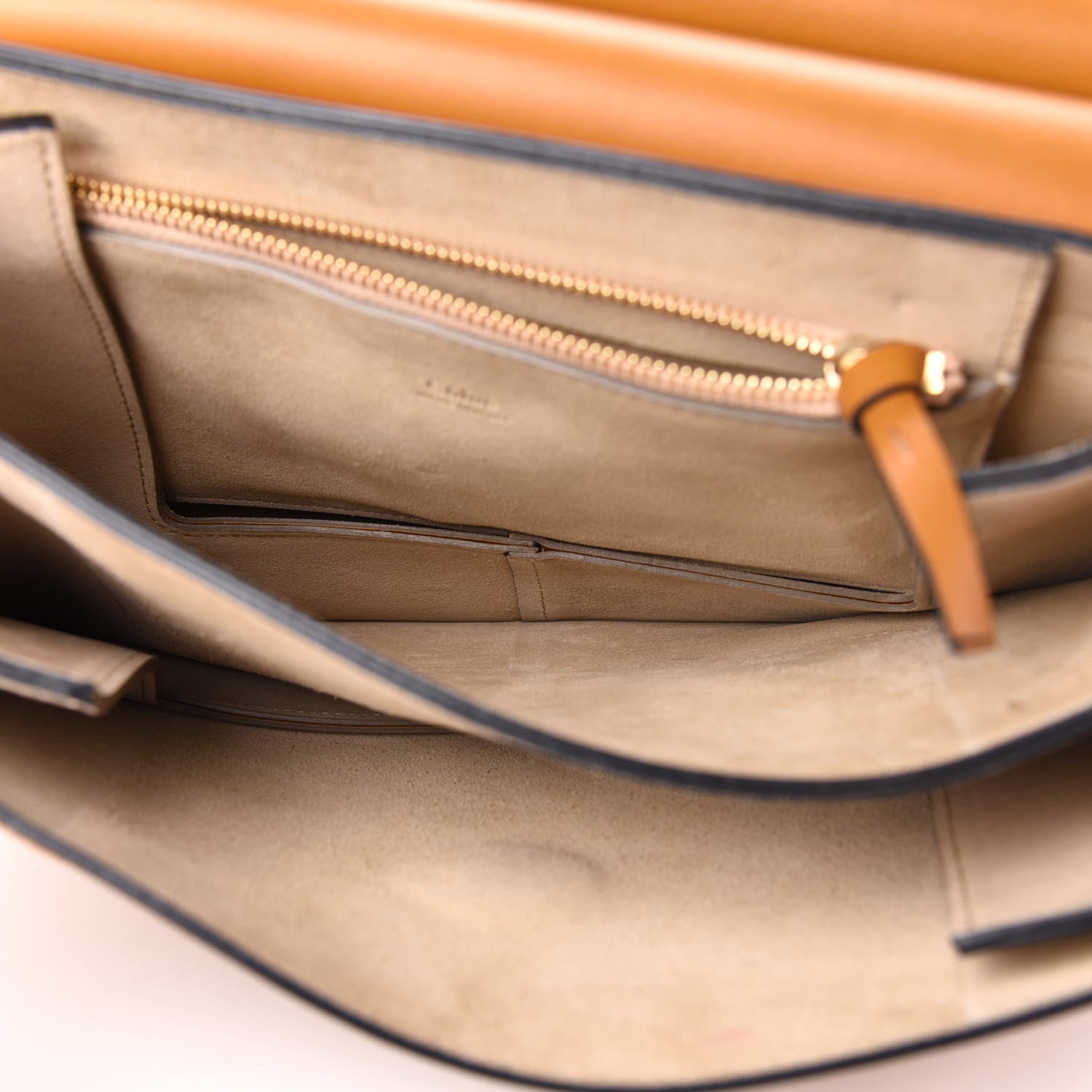 Chloe Suede Calfskin Medium Faye Shoulder Bag Mustard Brown 5 of 10