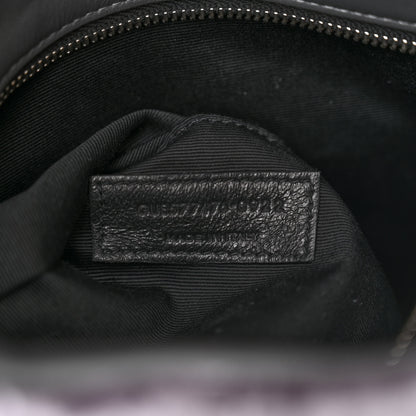 Saint Laurent Crushed Velvet Quilted Small Loulou Puffer Monogram Chain Satchel Cloud Grey 6 of 10