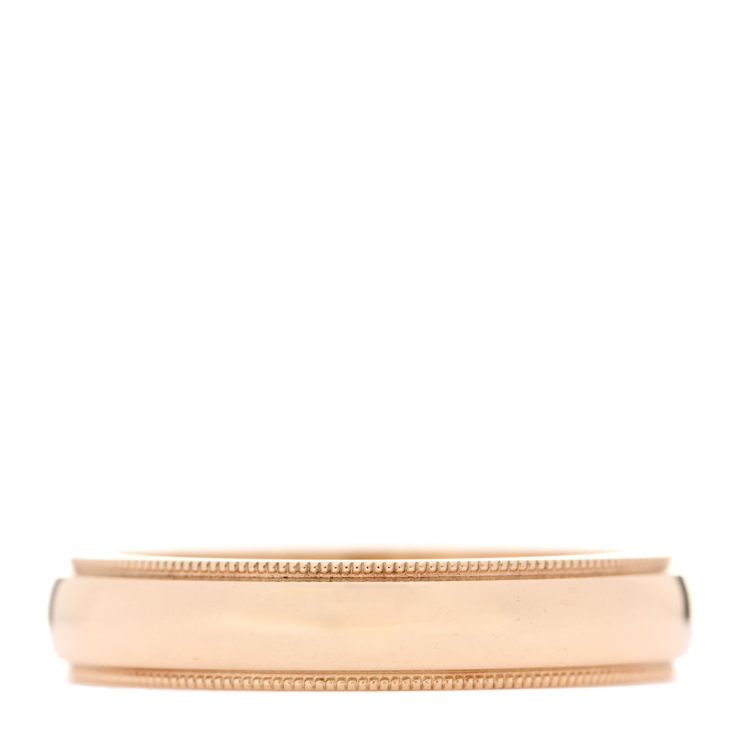 18K Yellow Gold 4mm Essential Double Milgrain Band Ring 53 6.5