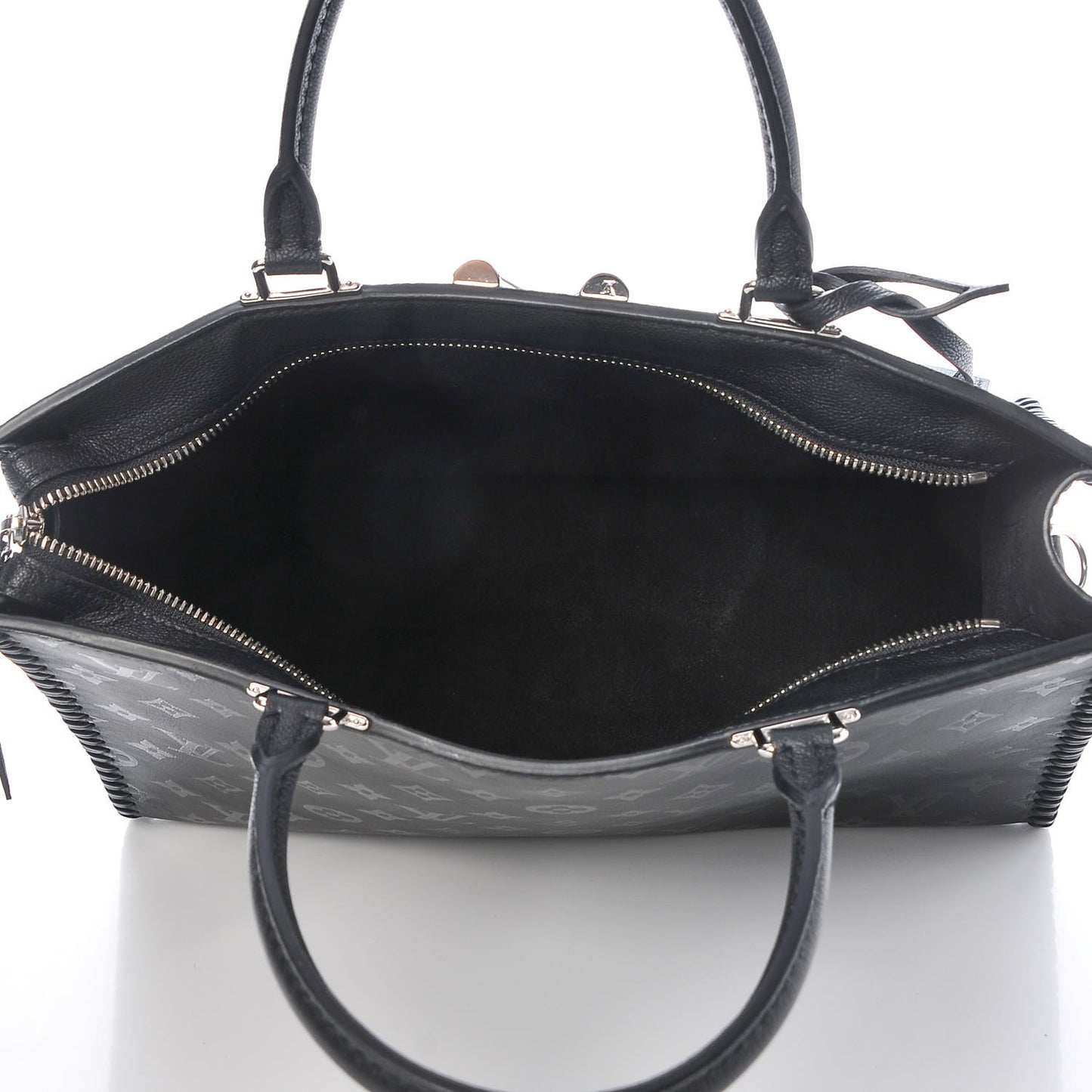 Monogram Cuir Plume Very Zipped Tote Black