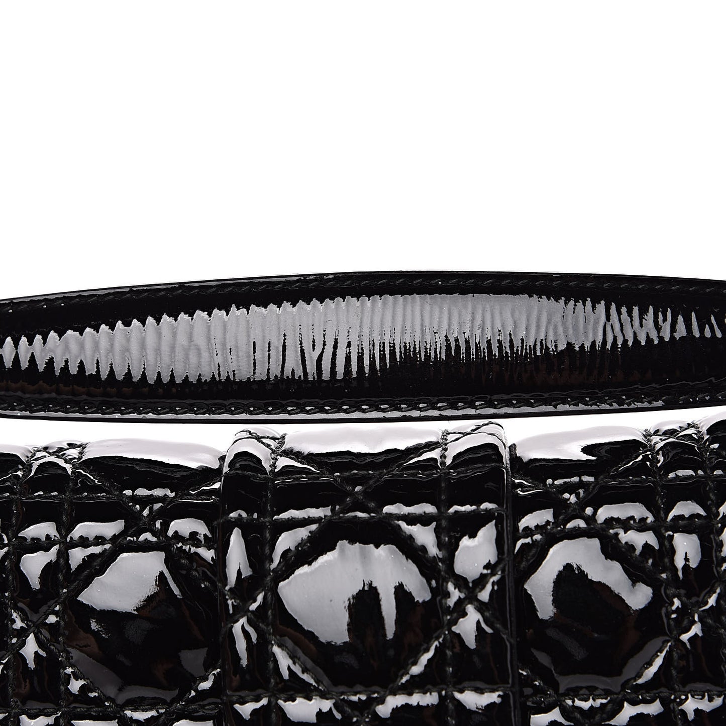 Patent Cannage Large New Lock Flap Bag Black