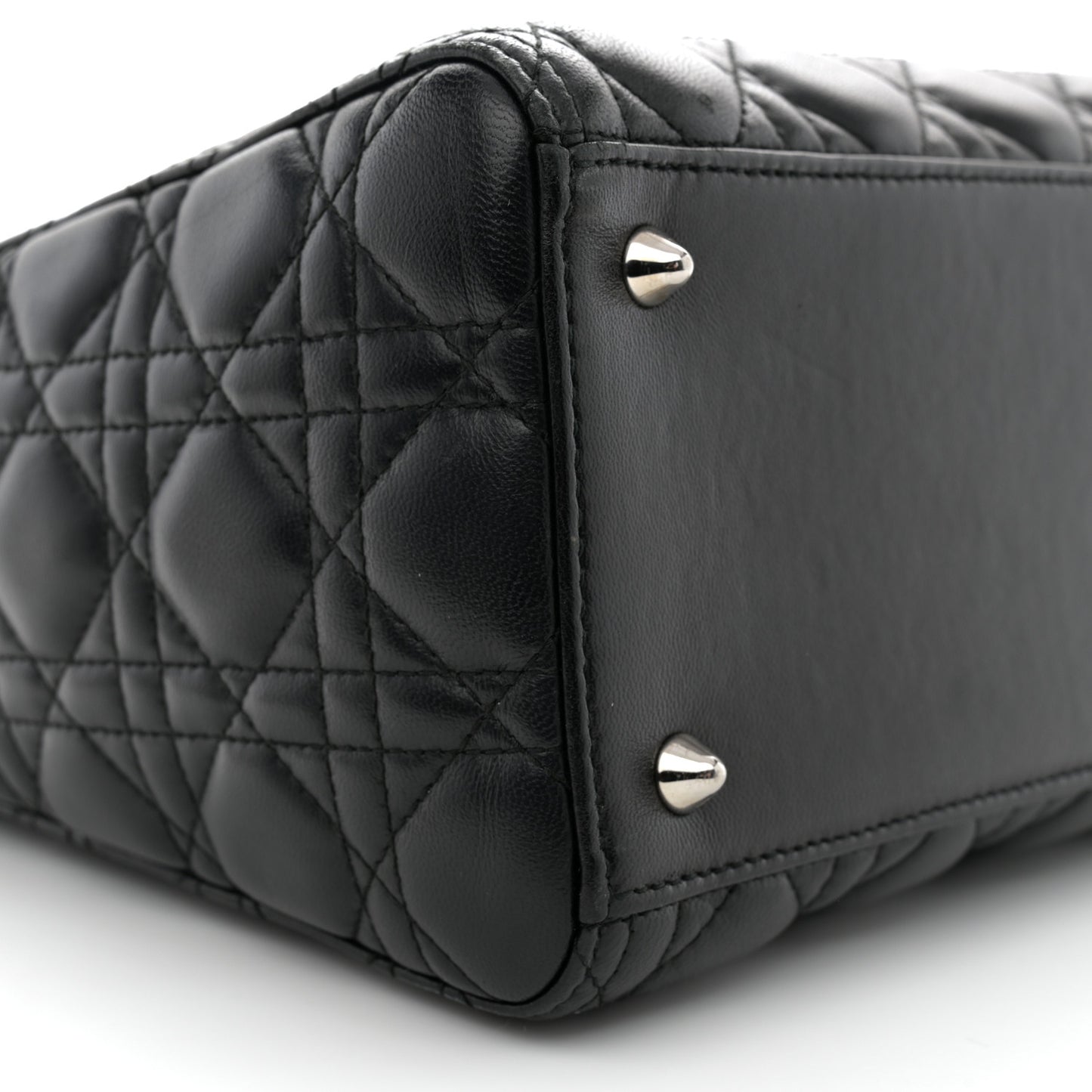 Lambskin Cannage Medium Lady Dior Black