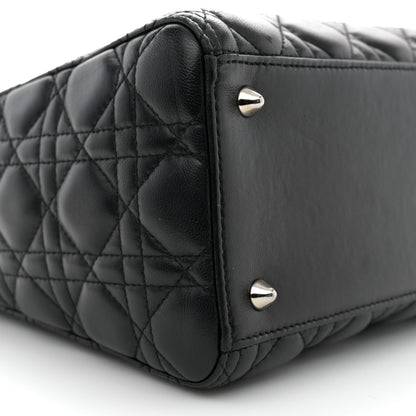 Christian Dior Lambskin Cannage Medium Lady Dior Black 10 of 14