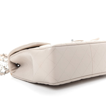 Chanel Caviar Quilted Jumbo Single Flap Ecru 6 of 10