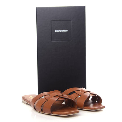 Saint Laurent Calfskin Tribute 05 Slide Sandals 40 Ambra 11 of 11