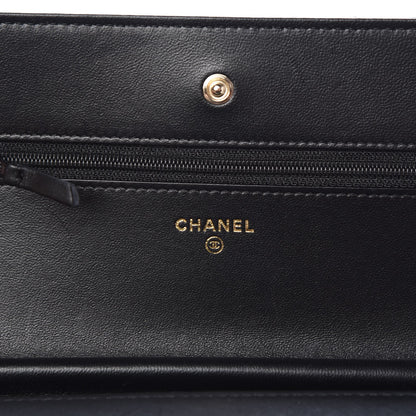 Chanel Lambskin Quilted Emoticon Wallet On Chain WOC Black 6 of 9