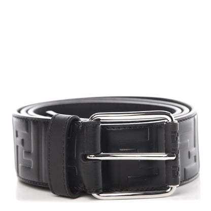 Fendi Vitello Century FF 1974 Embossed Belt 100 40 Black 1 of 6