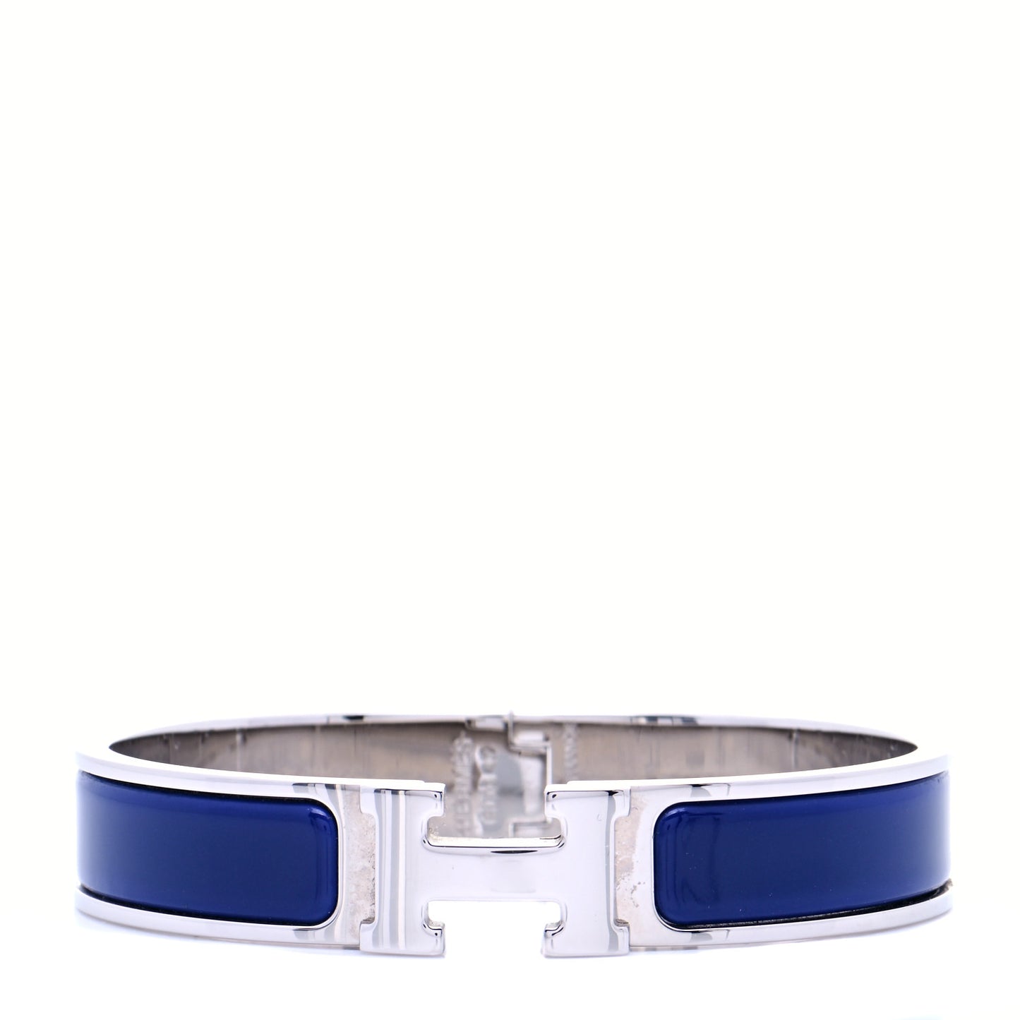 Enamel Narrow Clic Clac H Bracelet GM Indigo