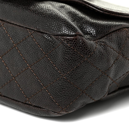 Chanel Glazed Caviar Small Pocket In The City Shoulder Bag Brown 9 of 26