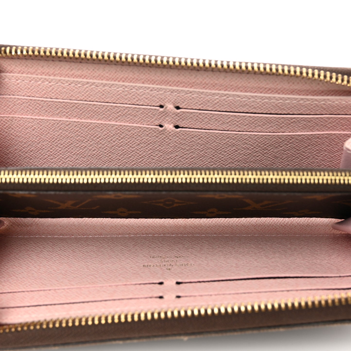 Monogram Clemence Wallet Rose Ballerine