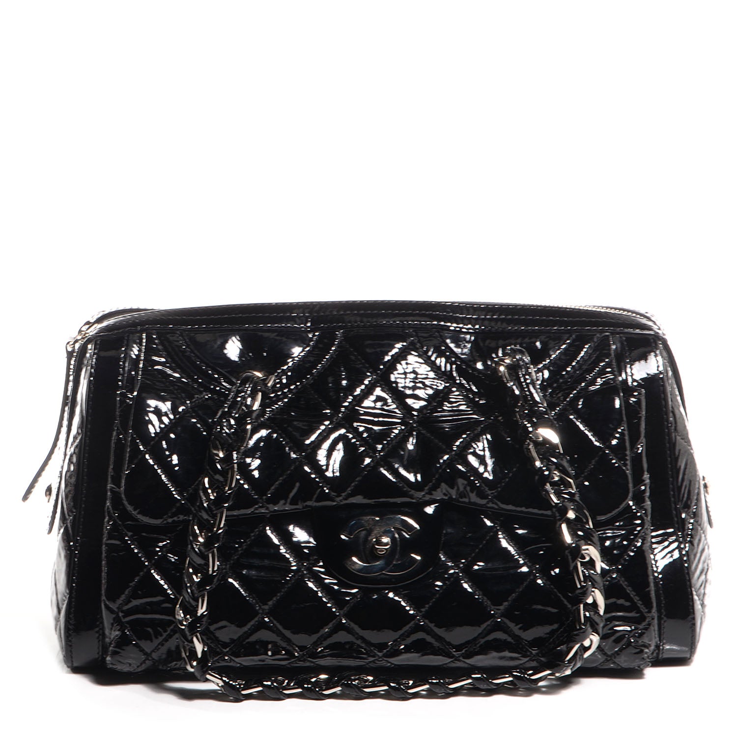 Chanel Patent Day Glo Flap Bag Black 1 of 7