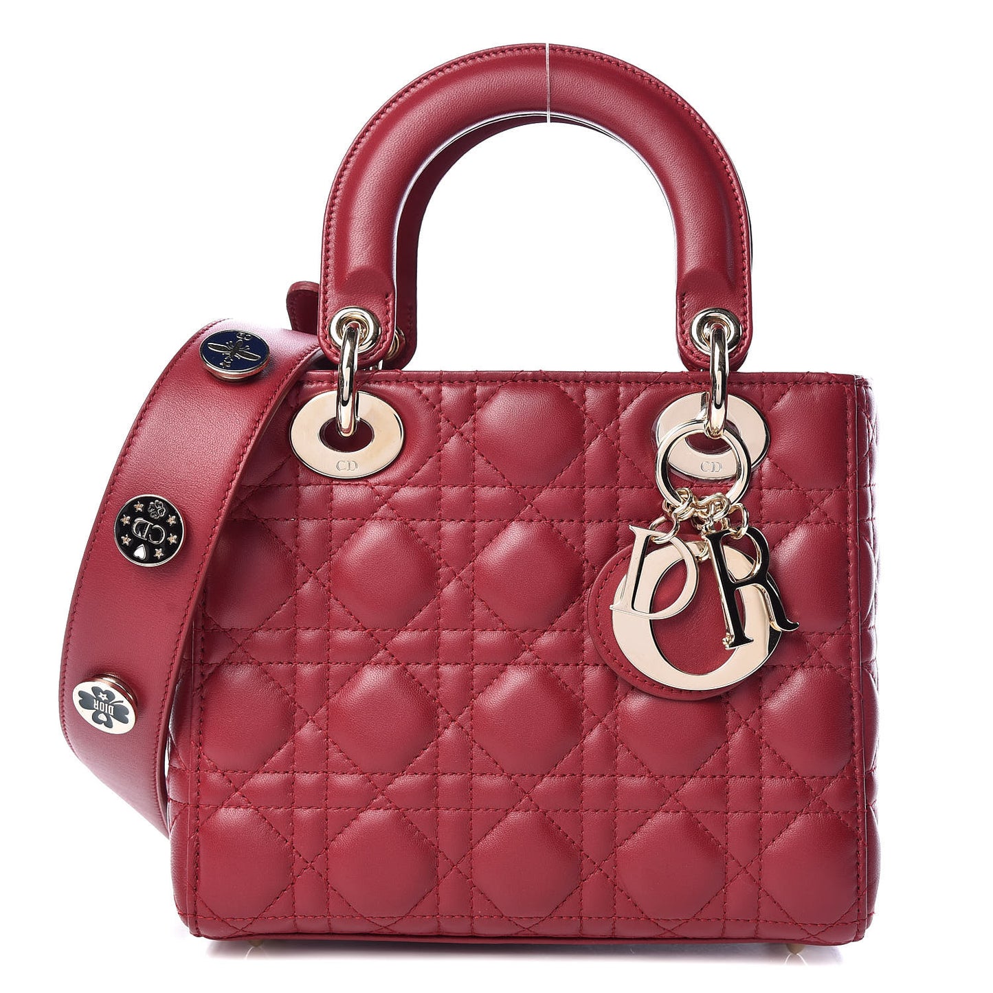 Lambskin Cannage Small My Lady Dior Red