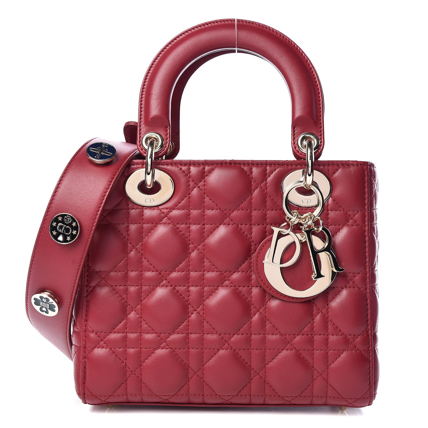 Christian Dior Lambskin Cannage Small My Lady Dior Red 1 of 11