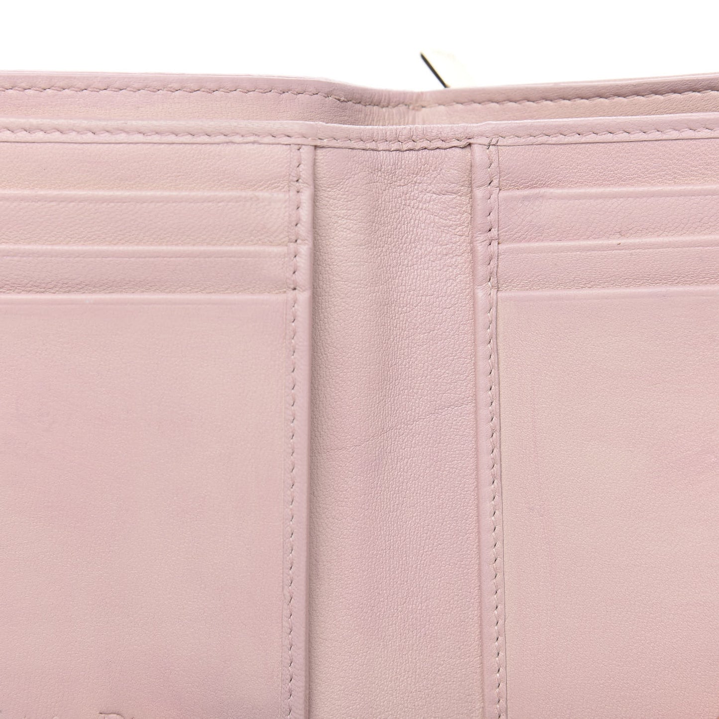 Lambskin Cannage Lady Dior Eden Wallet Pink