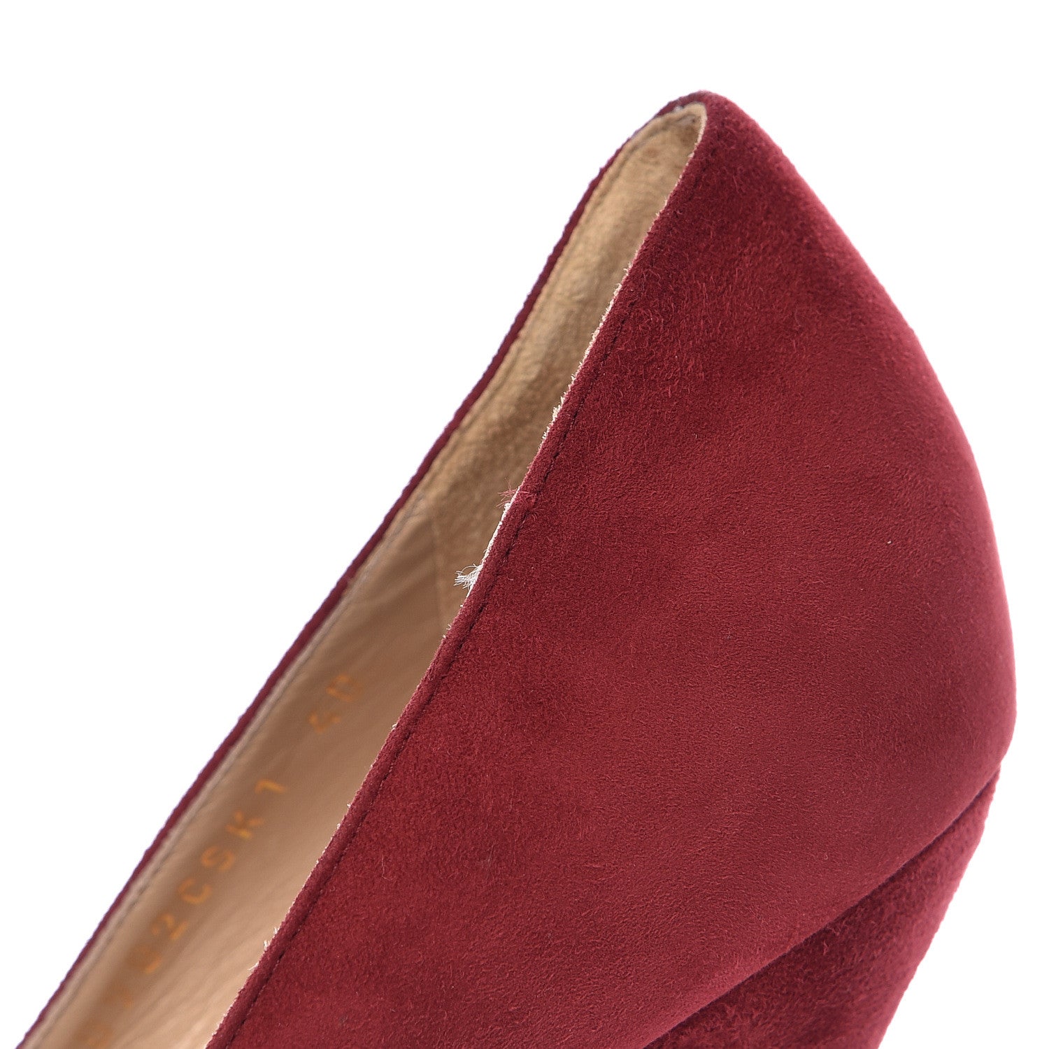 Valentino Garavani Suede Rockstud Cap Toe Platform Pumps 40 Red Gold 19 of 20