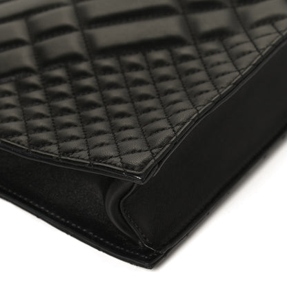Versace Calfskin Quilted Large Tribute Icon Crossbody Pouch Black 10 of 12