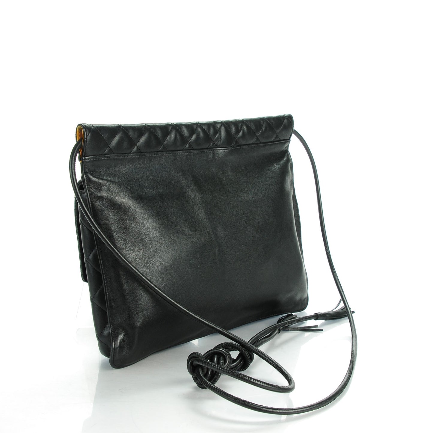 Calfskin Quilted Cambon Multipocket Shoulder Bag Black