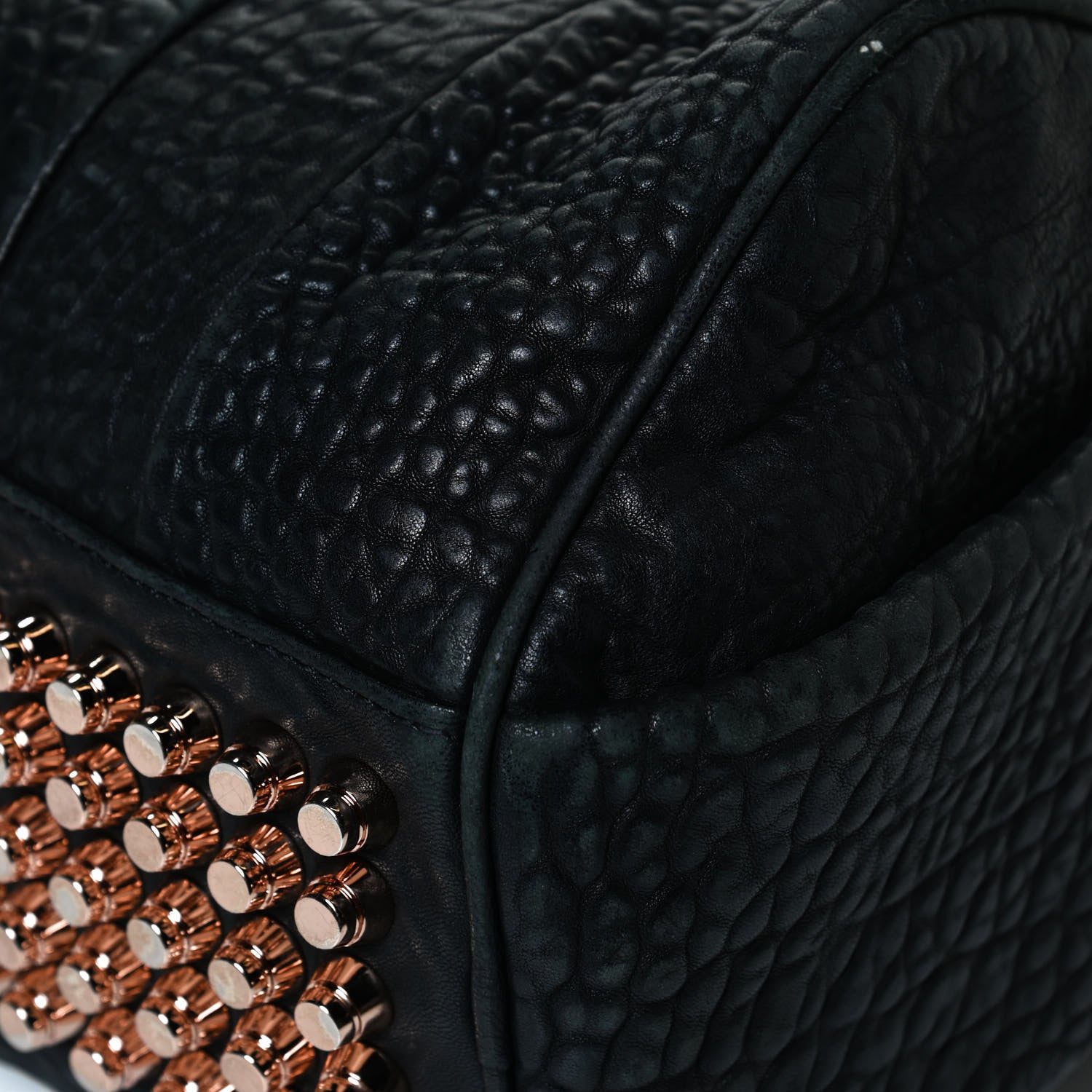 Alexander Wang Pebbled Lambskin Rocco Black Rose Gold Hardware 10 of 12