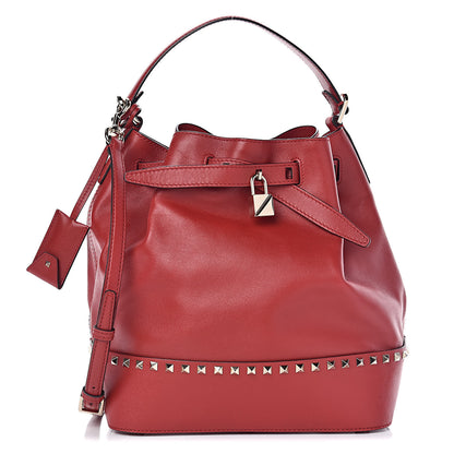 Valentino Garavani Calfskin Lovestud Bucket Rosso Valentino 1 of 8