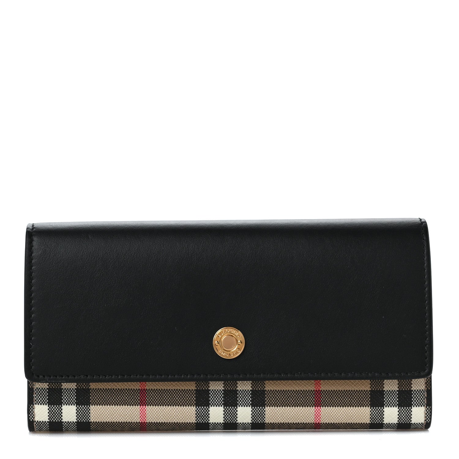 Burberry Vintage Check Calfskin Halton Wallet Black 1 of 9