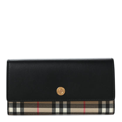 Burberry Vintage Check Calfskin Halton Wallet Black 1 of 9
