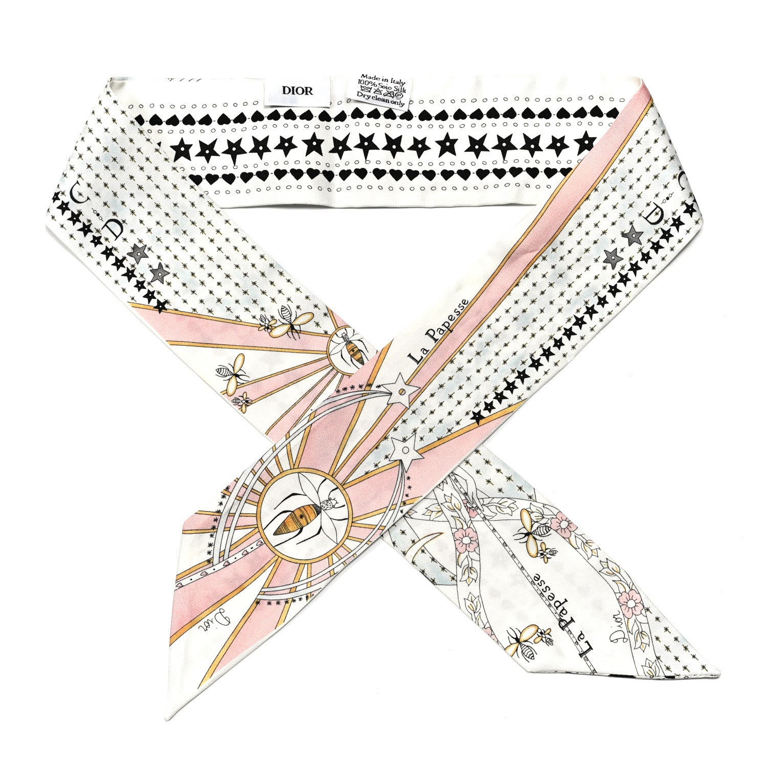 Christian Dior Silk High Priestess Tarot Mitzah Scarf Off White 1 of 3