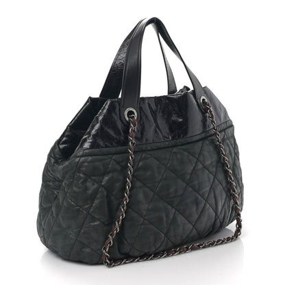 Chanel Iridescent Calfskin Quilted Large In The Mix Tote Black 3 of 14