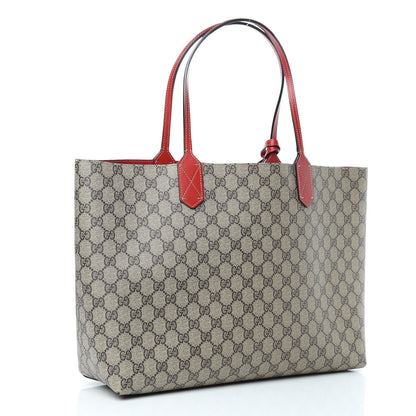 Gucci GG Supreme Monogram Medium Reversible Tote Beige Red 3 of 9