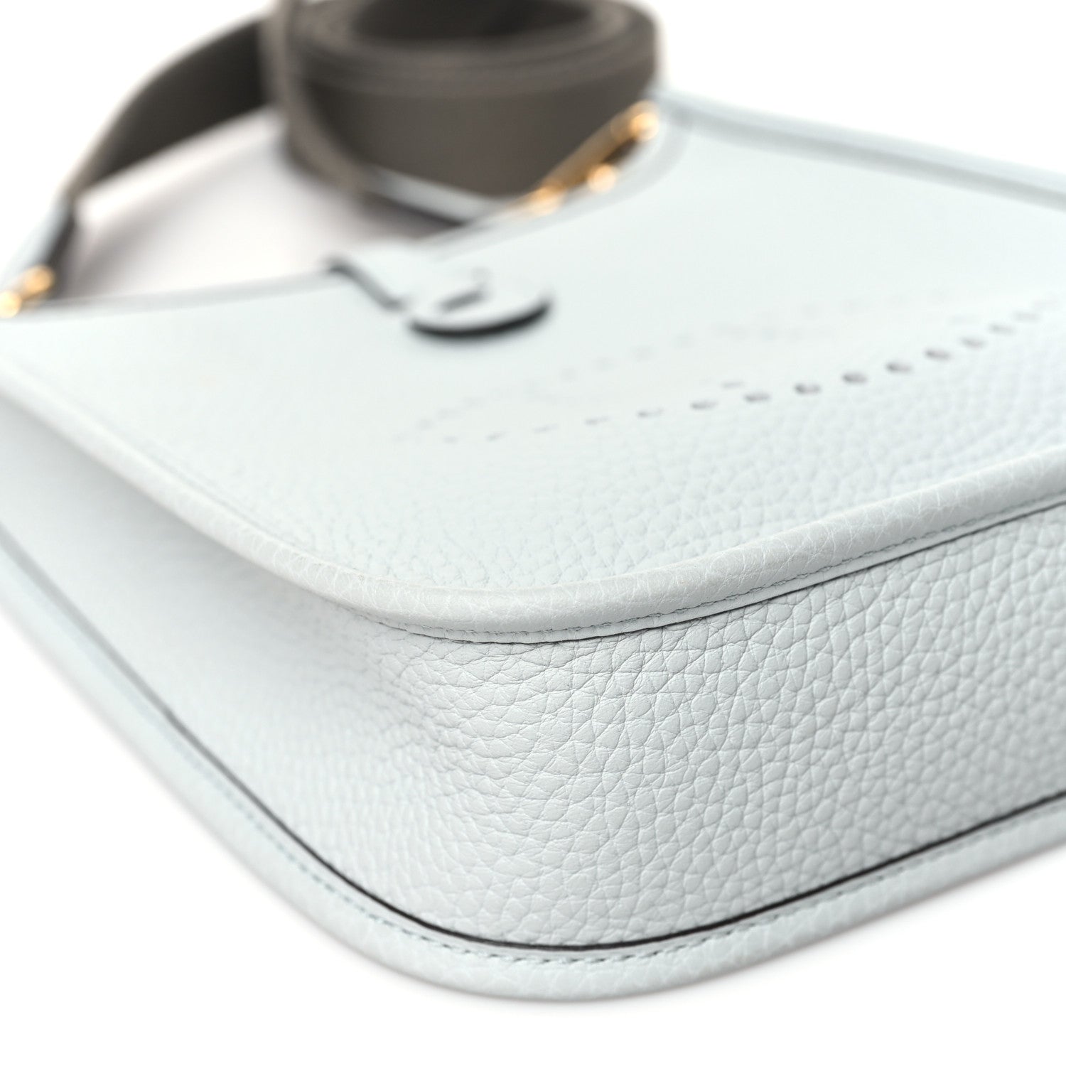 Hermes Taurillon Clemence Amazone Evelyne TPM Bleu Pale Etain 9 of 11