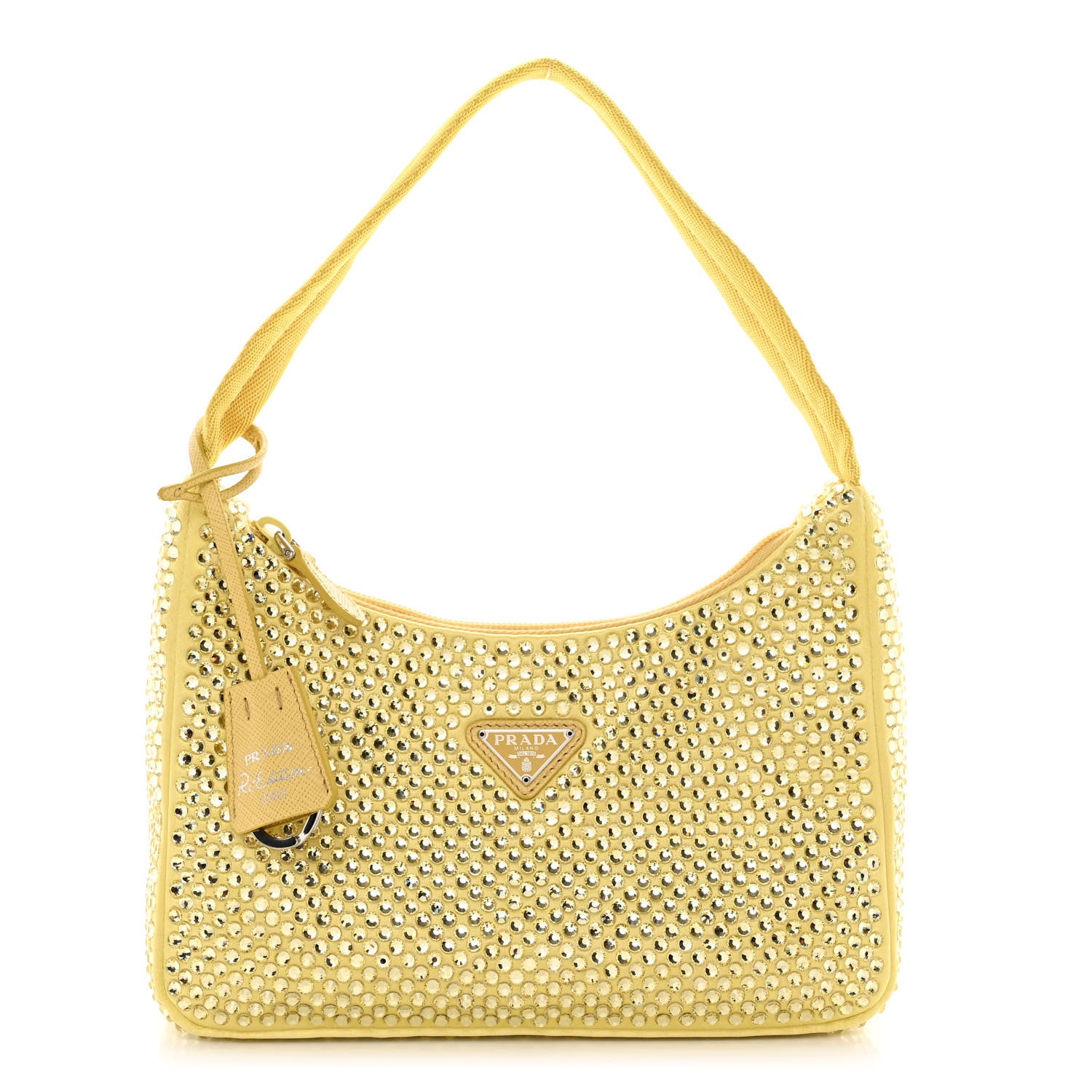 Prada Satin Crystal Mini Re-Edition 2000 Bag Ananas 1 of 9