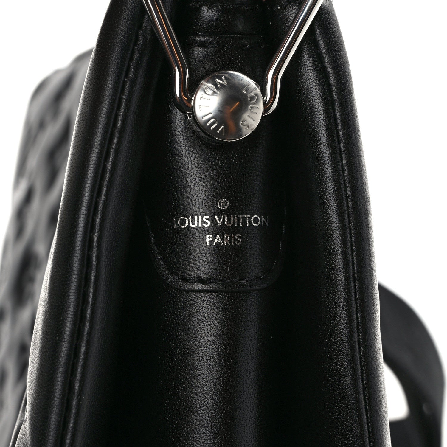Louis Vuitton Lambskin Embossed Monogram Coussin PM Black 10 of 10