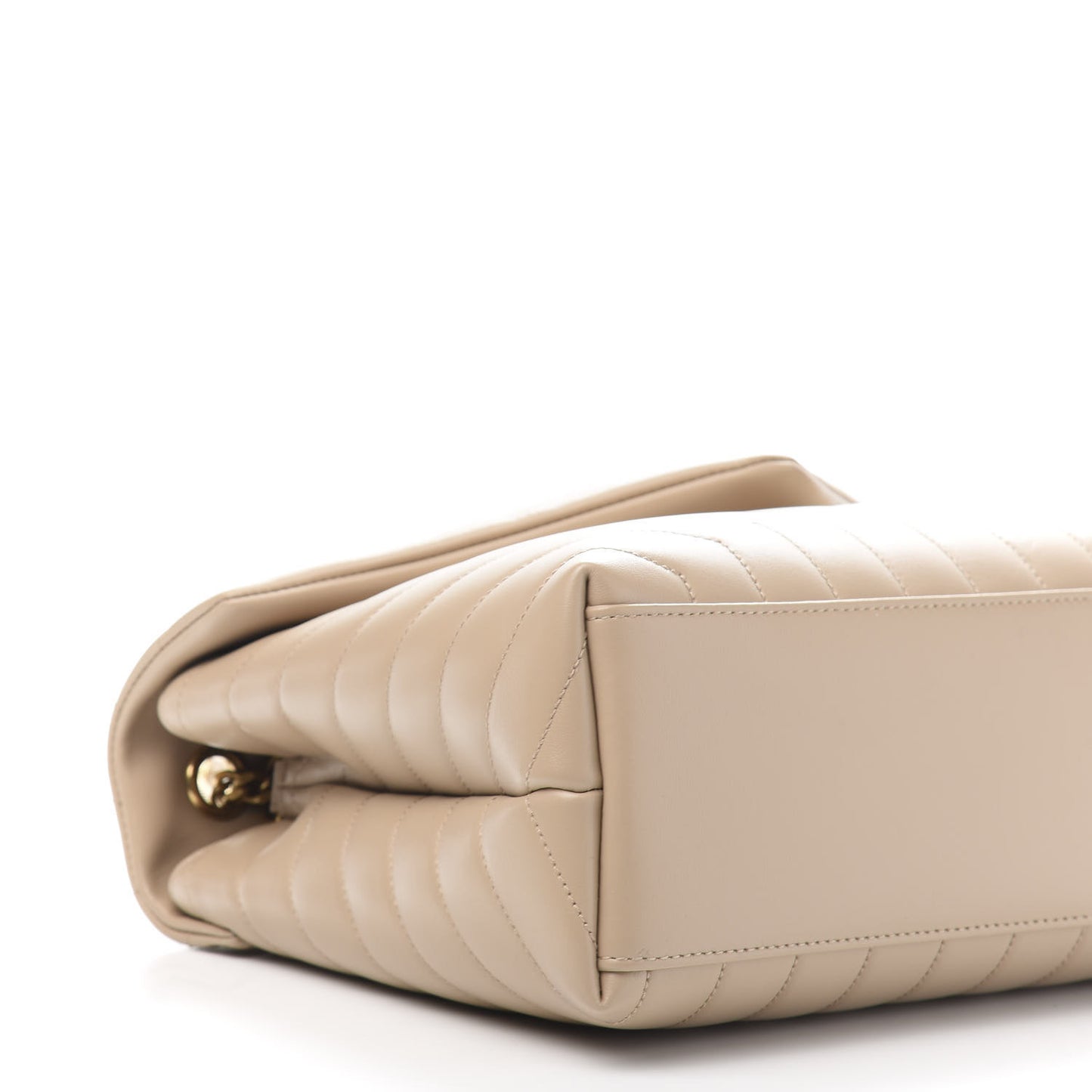 Calfskin Y Quilted Monogram Medium Loulou Chain Satchel Nude Powder