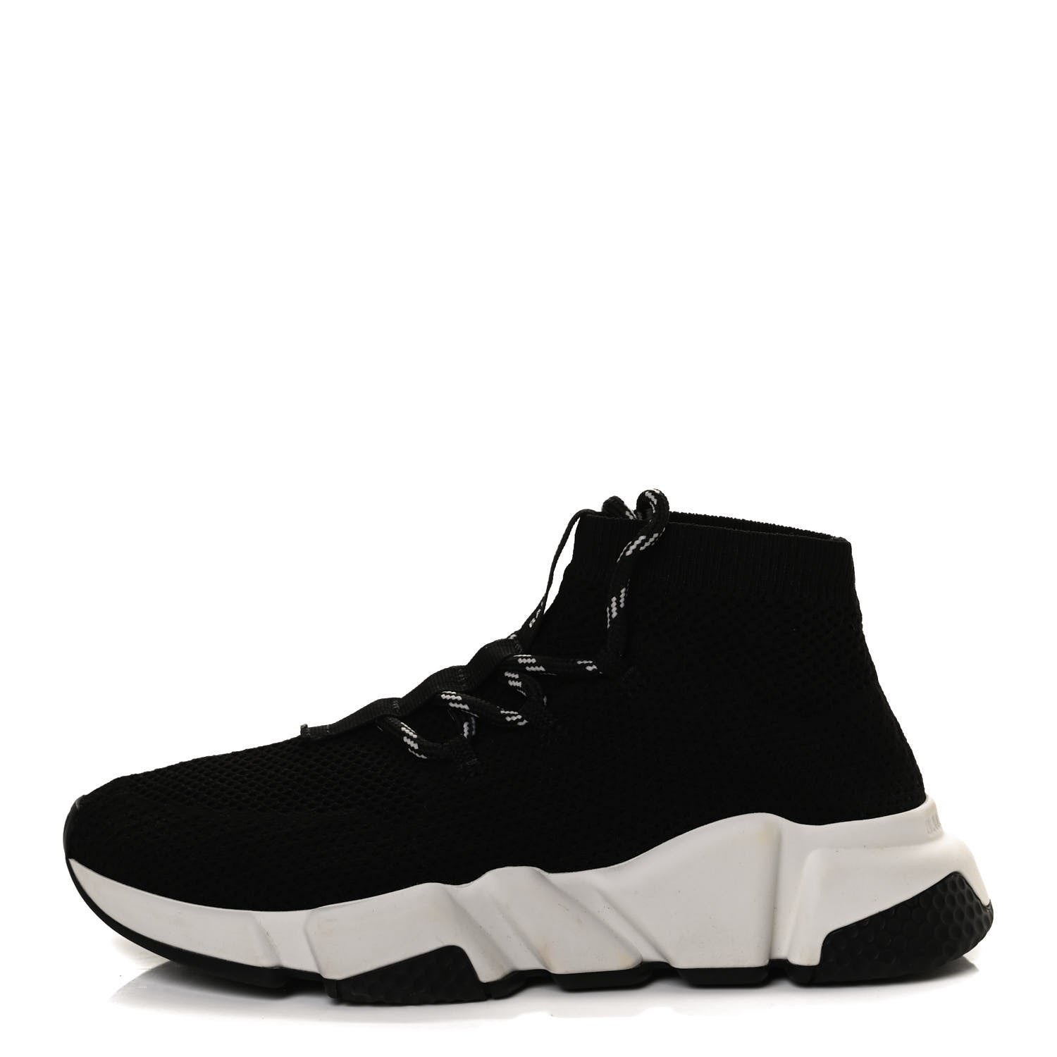 Balenciaga Knit Womens Speed Lace Up Sneakers 35 Black 1 of 10