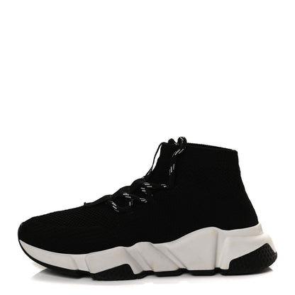 Balenciaga Knit Womens Speed Lace Up Sneakers 35 Black 1 of 10