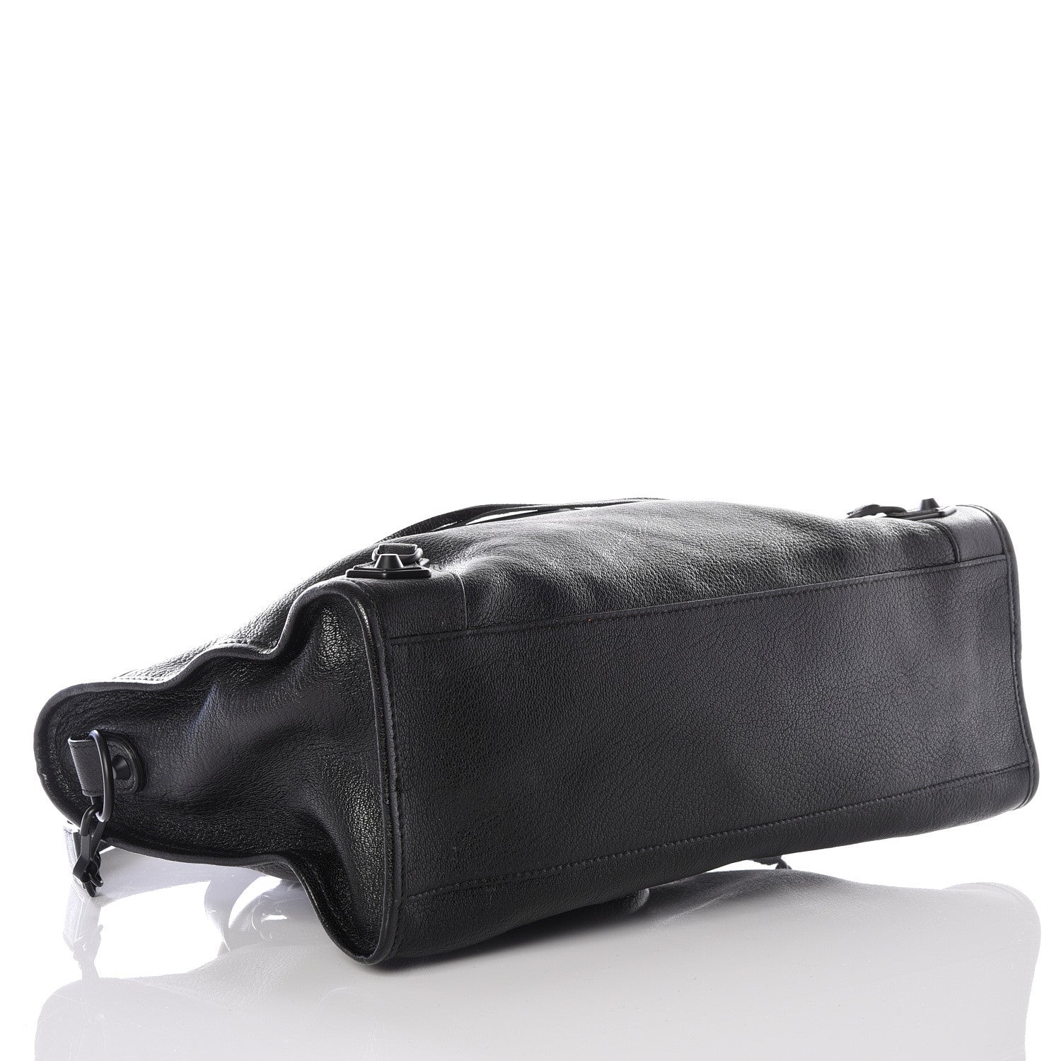 Balenciaga Shiny Grained Goatskin Black Metallic Edge City Black 3 of 9