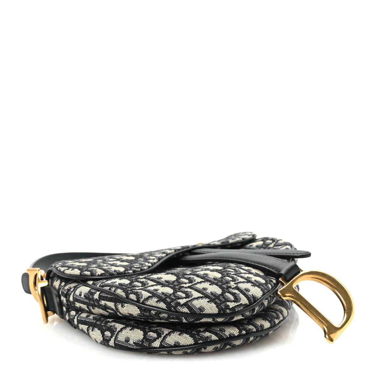 Christian Dior Oblique Saddle Bag Blue 4 of 10