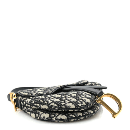 Christian Dior Oblique Saddle Bag Blue 4 of 10
