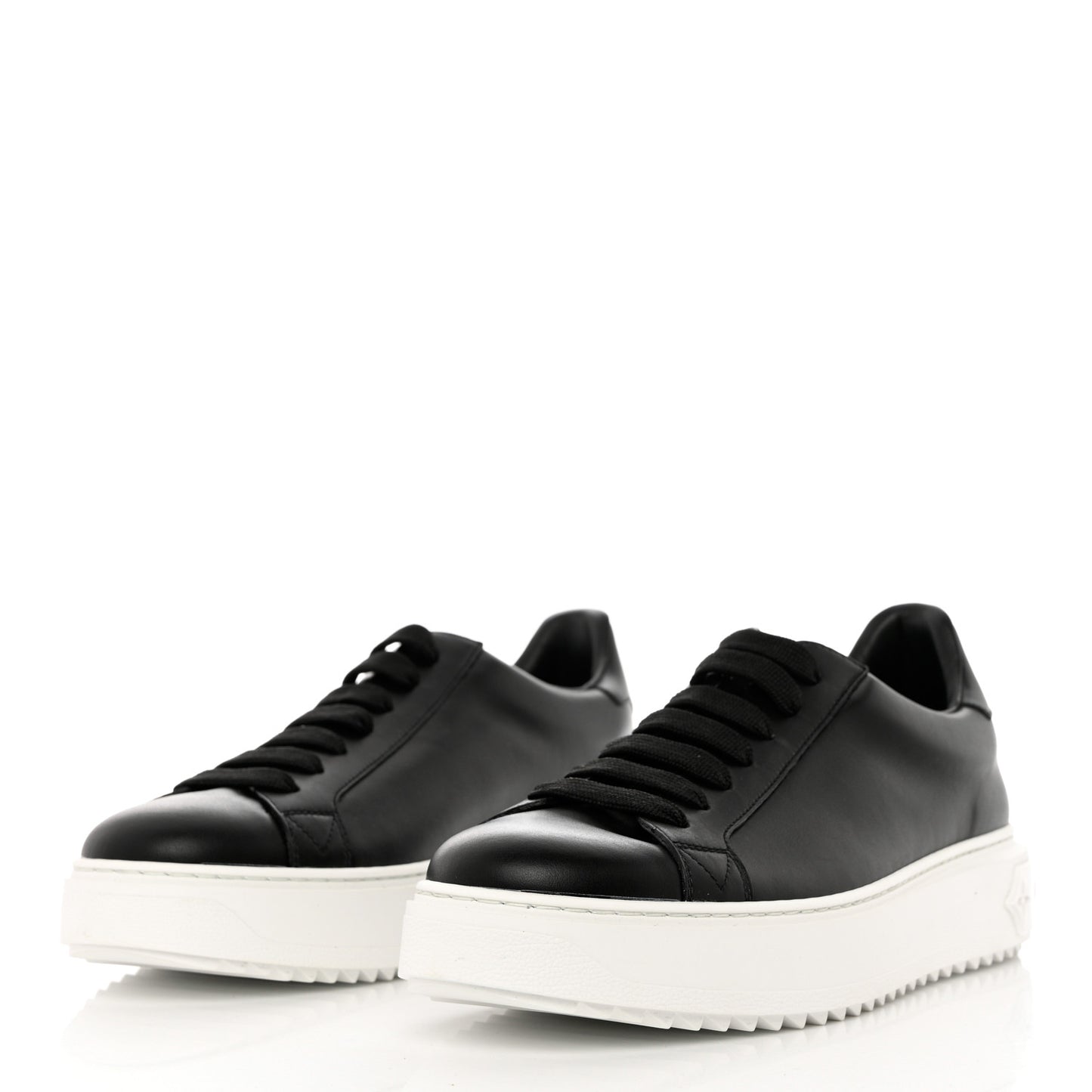 Calfskin Time Out Sneakers 41 Black