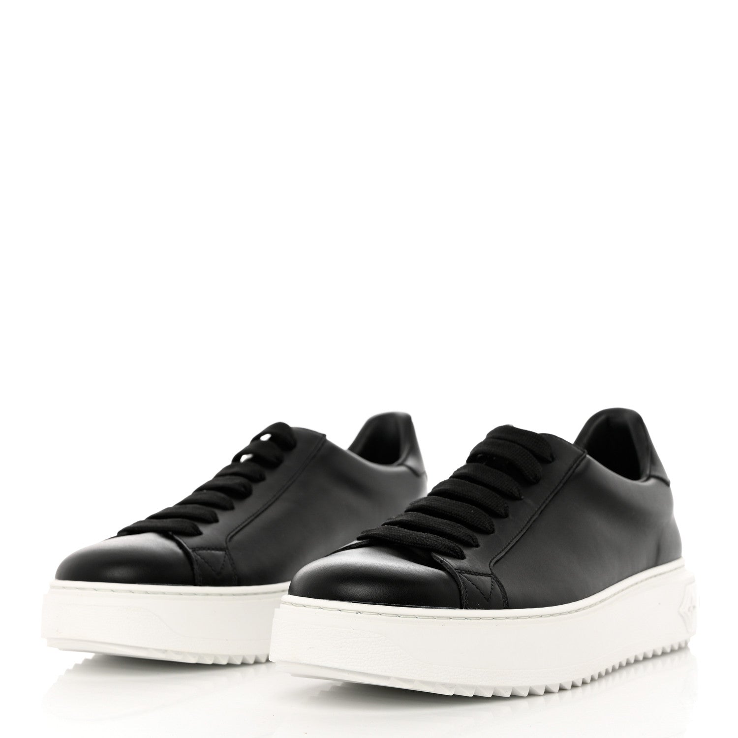 Louis Vuitton Calfskin Time Out Sneakers 41 Black 3 of 11