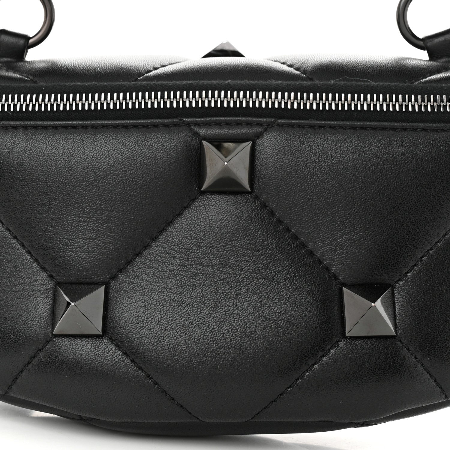 Valentino Garavani Nappa Monochrome Roman Stud Belt Bag Black 7 of 10