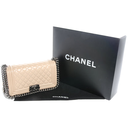 Chanel Lambskin Quilted Medium Boy Flap Beige 5 of 8