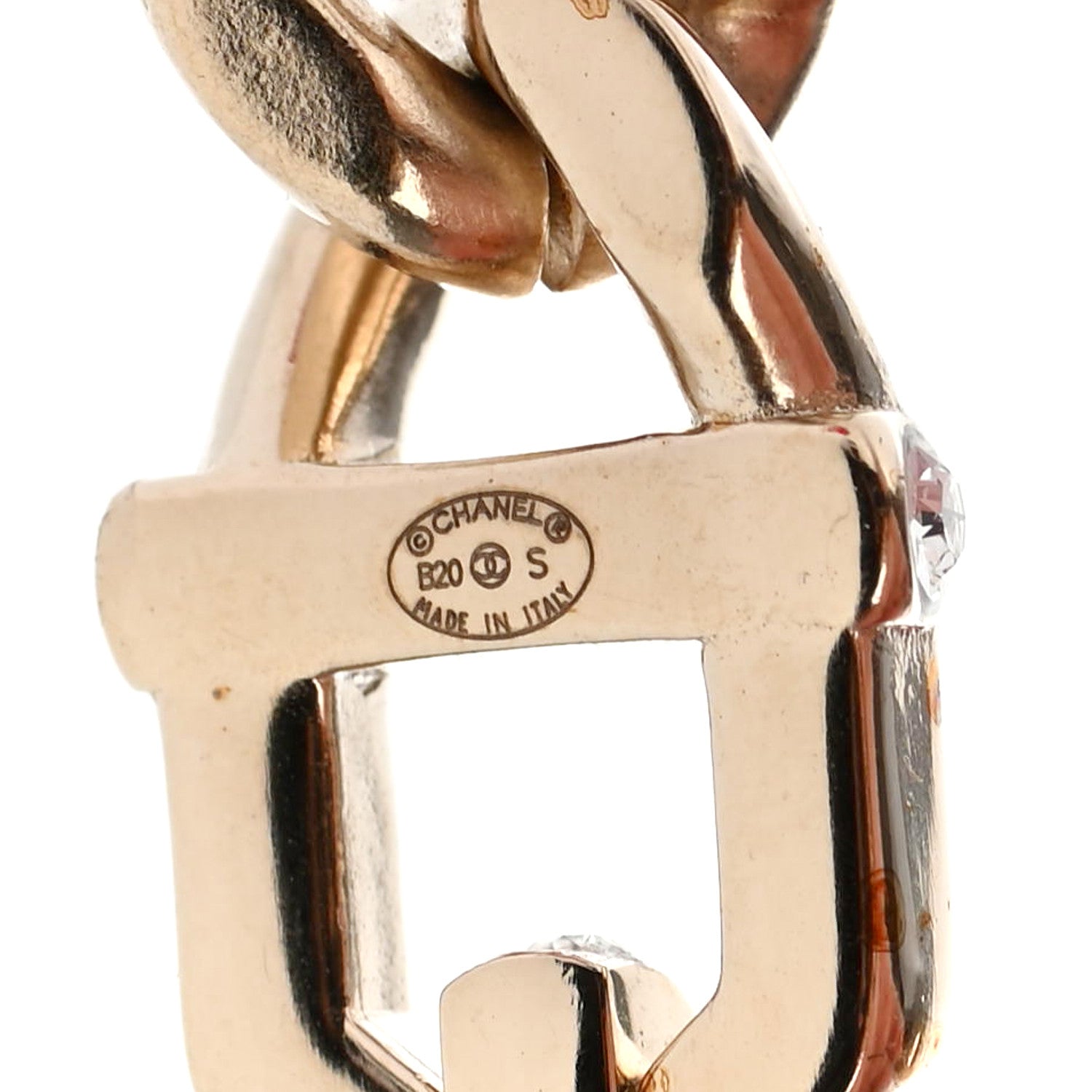 Chanel Metal Crystal CC Vendome CC Dangle Earrings Gold 4 of 4
