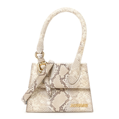 Jacquemus Goatskin Python Embossed Le Chiquito Moyen Beige 1 of 9