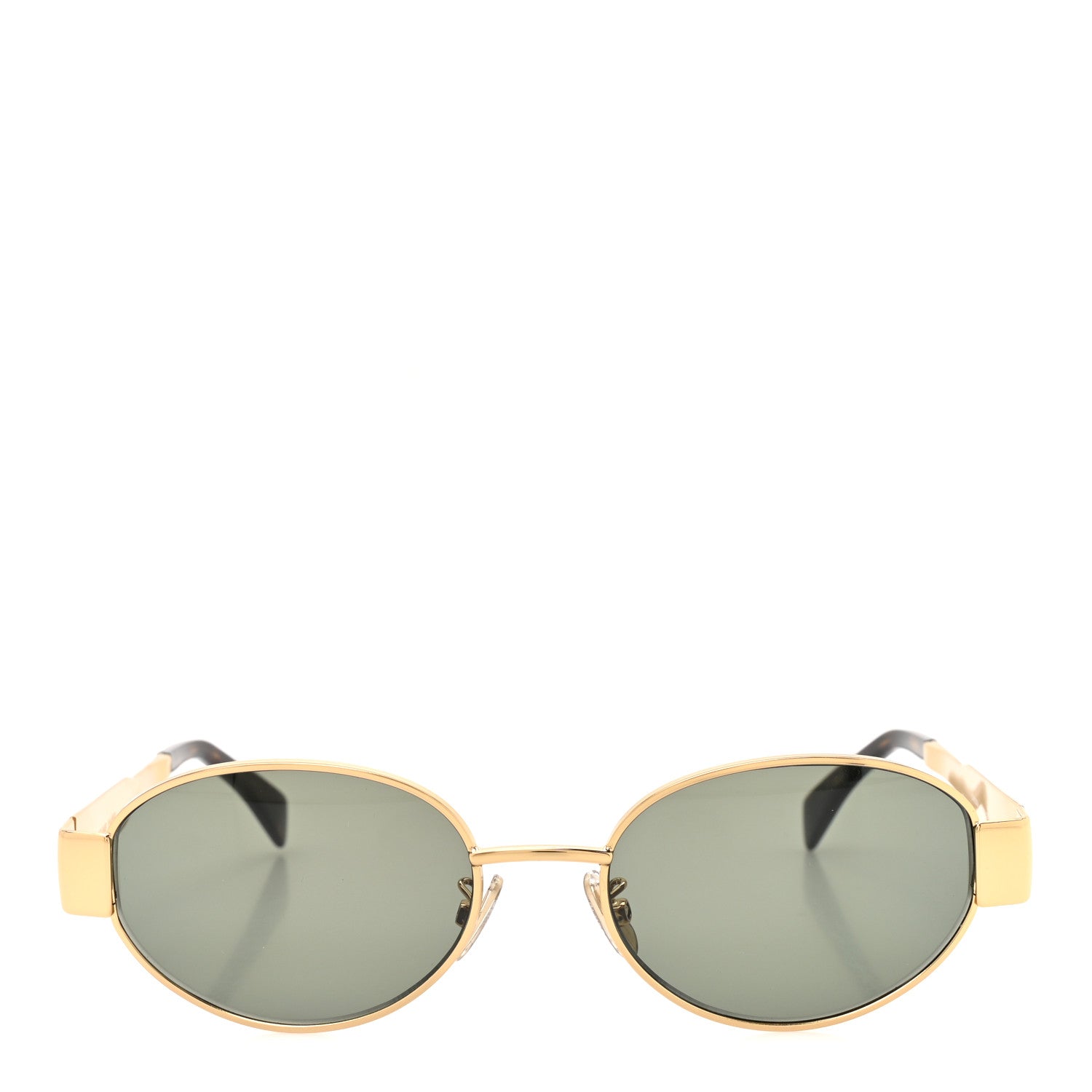 Celine Metal Triomphe 01 Sunglasses CL40235U Gold Green 2 of 7