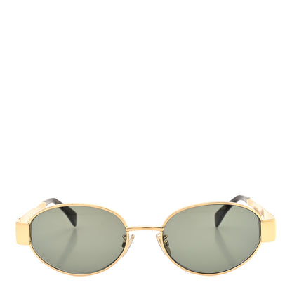 Celine Metal Triomphe 01 Sunglasses CL40235U Gold Green 2 of 7