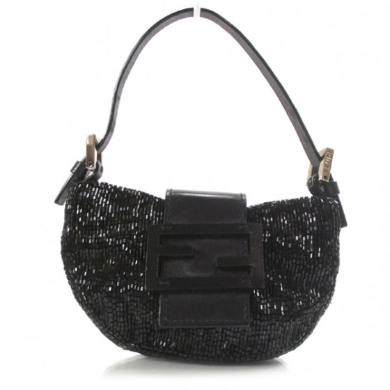 Beaded Mini Pochette Black