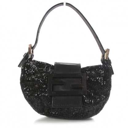 Fendi Beaded Mini Pochette Black 1 of 10