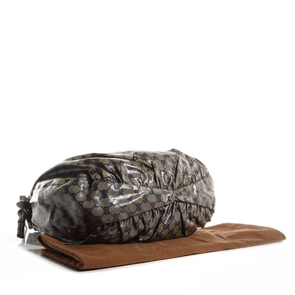 Gucci Crystal Monogram Medium Hysteria Hobo Navy Blue 4 of 7