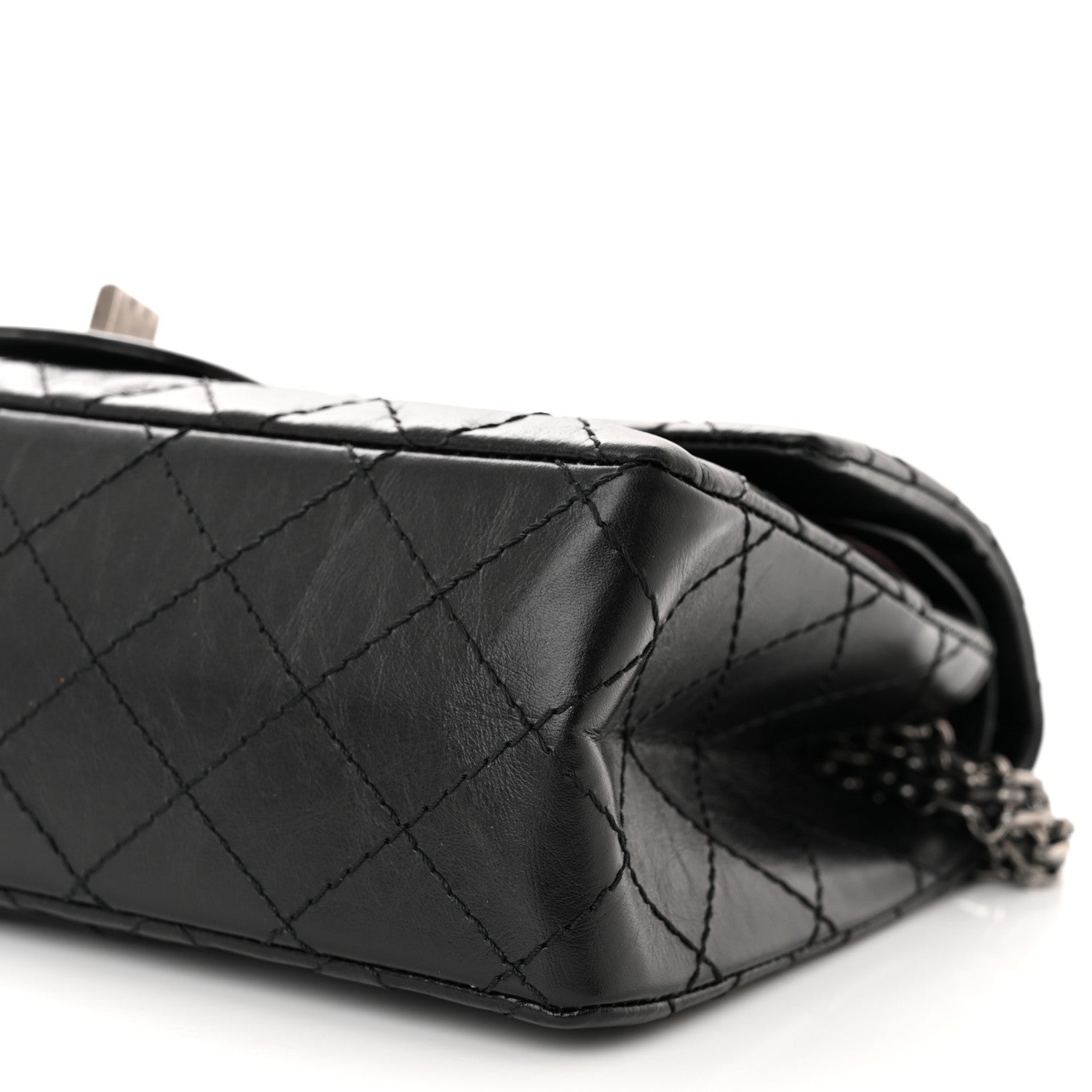Chanel Aged Calfskin Quilted 2.55 Reissue 225 Flap Black 10 of 11